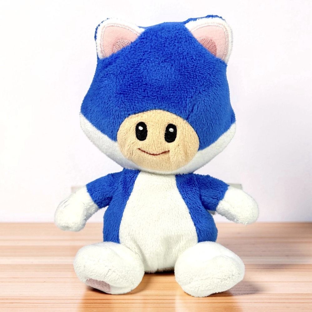 Nintendo Cat Toad Blue Suit 7" Stuffed Plush Jakks Pacific 2015 Mario 3D World